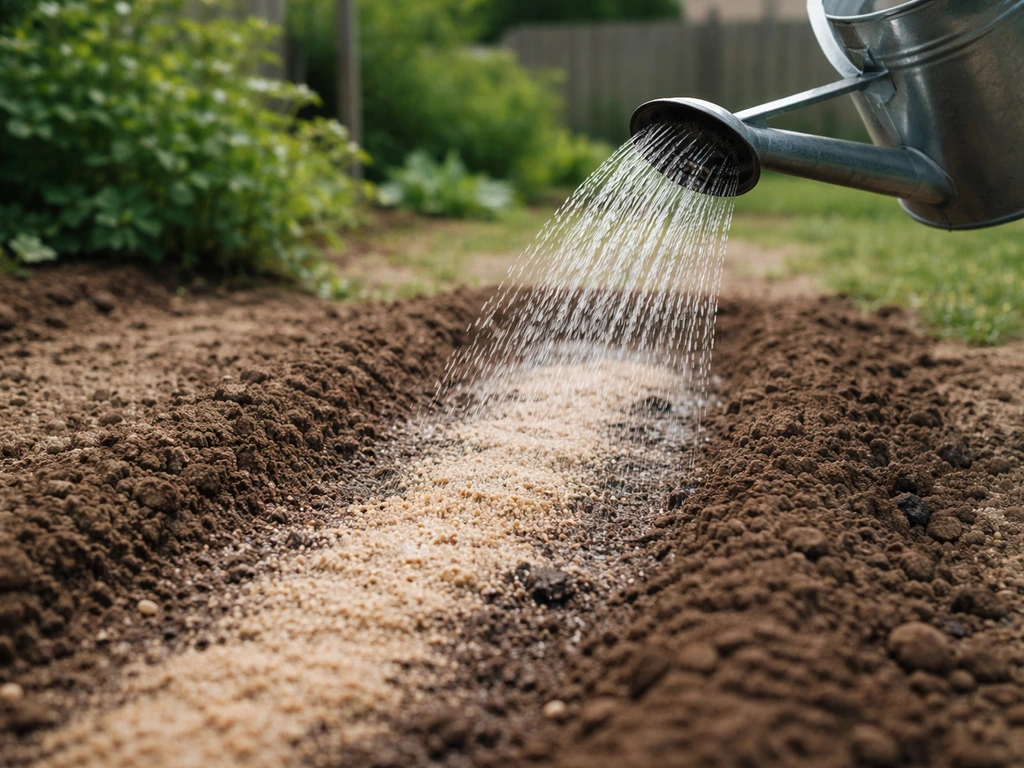 Semis au sol : graines recouvertes d’une fine couche puis arrosage en pluie fine pour garder l’humidité.